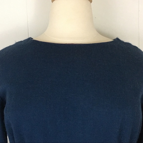 Vintage 60’s Wool Dress Women’s XL Custom Teal Half Sleeve A-Line - Picture 5 of 10